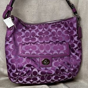 Plum Coach Penelope purse